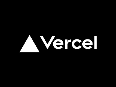 검은 배경 중앙에 흰색 삼각형 로고와 Vercel 글자가 있는 이미지